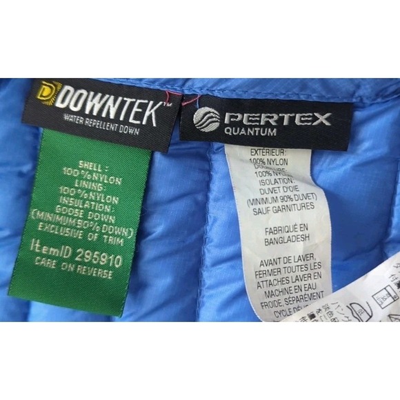 L.L. Bean Downtek Goose Down Pertex Quantum Puffer Vest Blue Women's Size M Reg - Picture 7 of 11